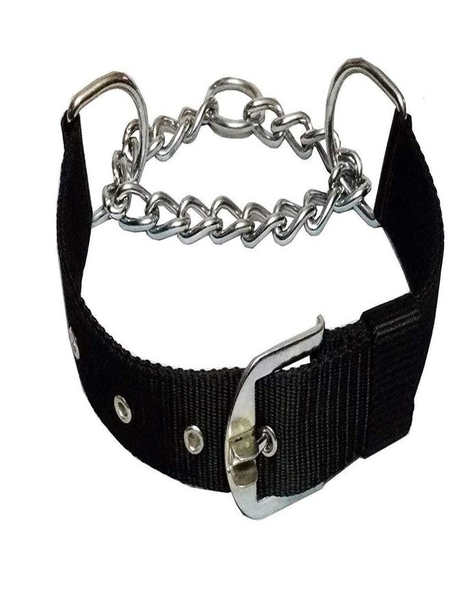 Pet Guard Dog Choke Collar Nylon Half Chain Collar Half Choker Stainless Steel Adjustavle Dogs Collars (Color May Very 1.5 INCH) 1 - Image 4